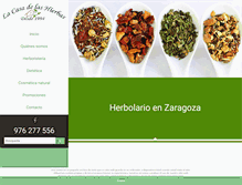 Tablet Screenshot of lacasadelashierbas.com